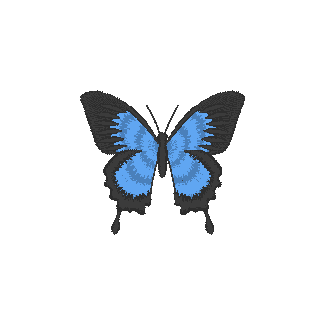 蝶の刺繍データ